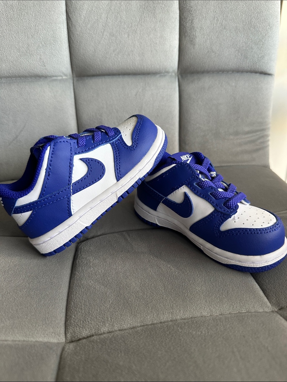 Nike Kids Blue and White Low-Top Sneakers